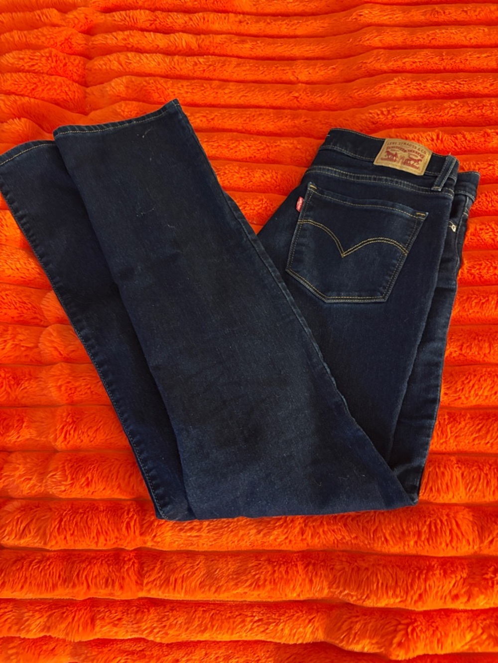 Levi's Dark Indigo Denim Jeans with Red Tab